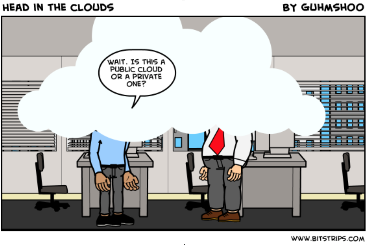 Public or Private Cloud comic